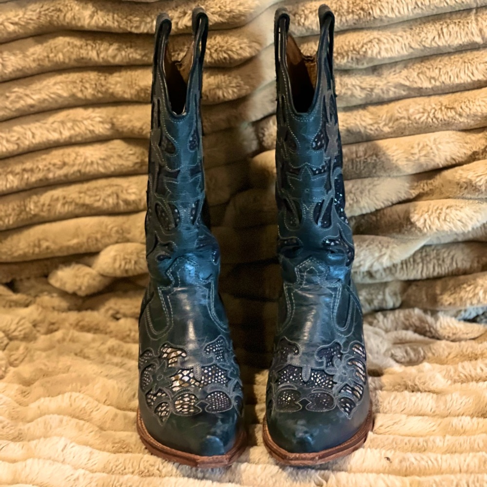 Twisted X Black Sequin Snakeskin (mock) Cowboy Boots